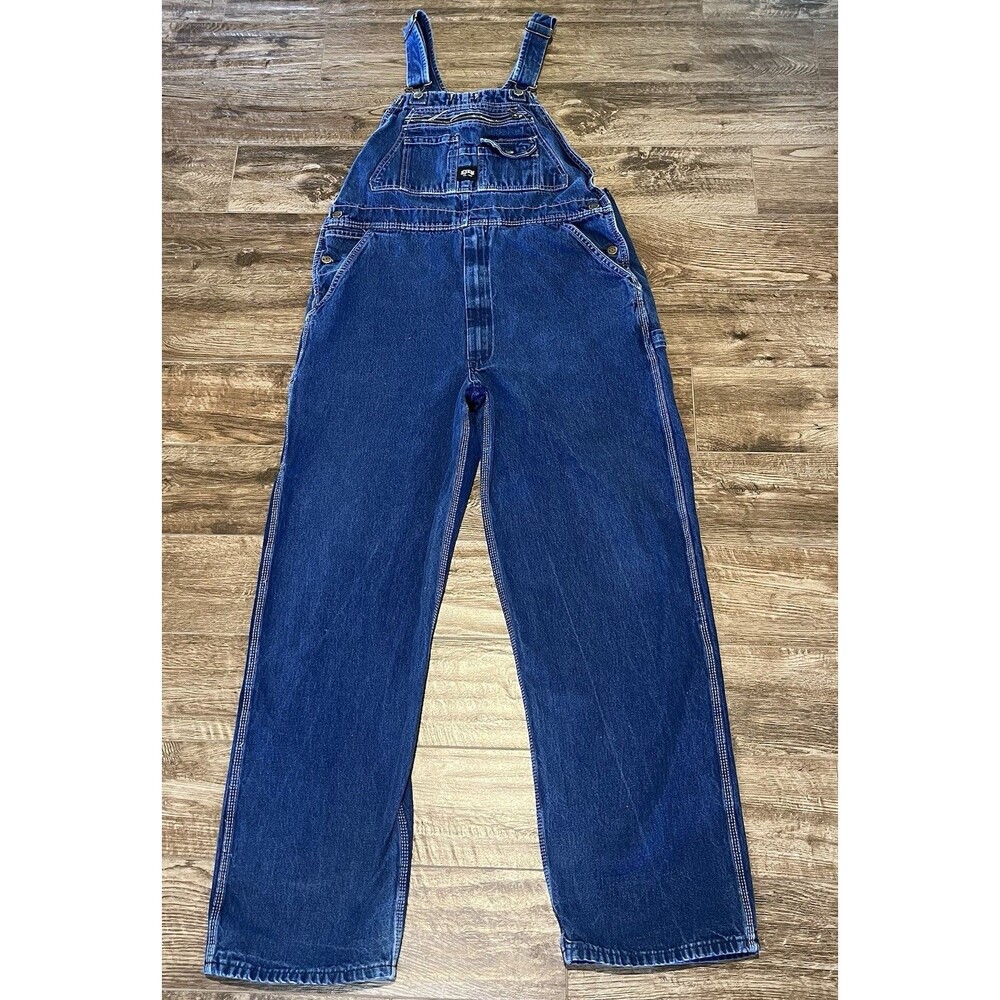 Vintage Key Bib Denim Overalls Mens 40x33 Denim Workwear Jeans Farm Western